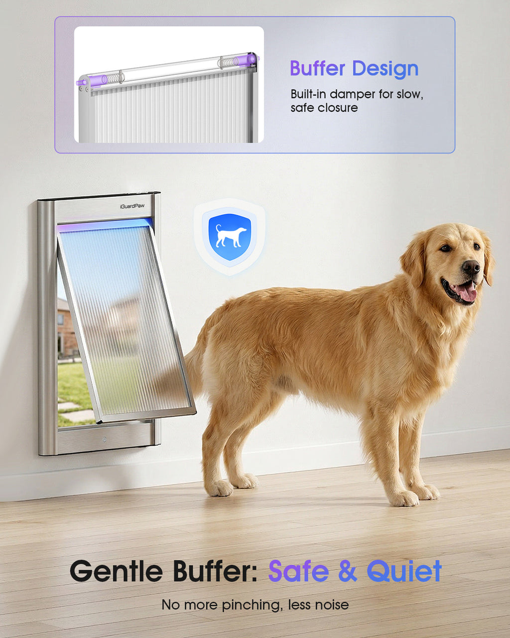 iGuardPaw Automatic Dog Door for Wall