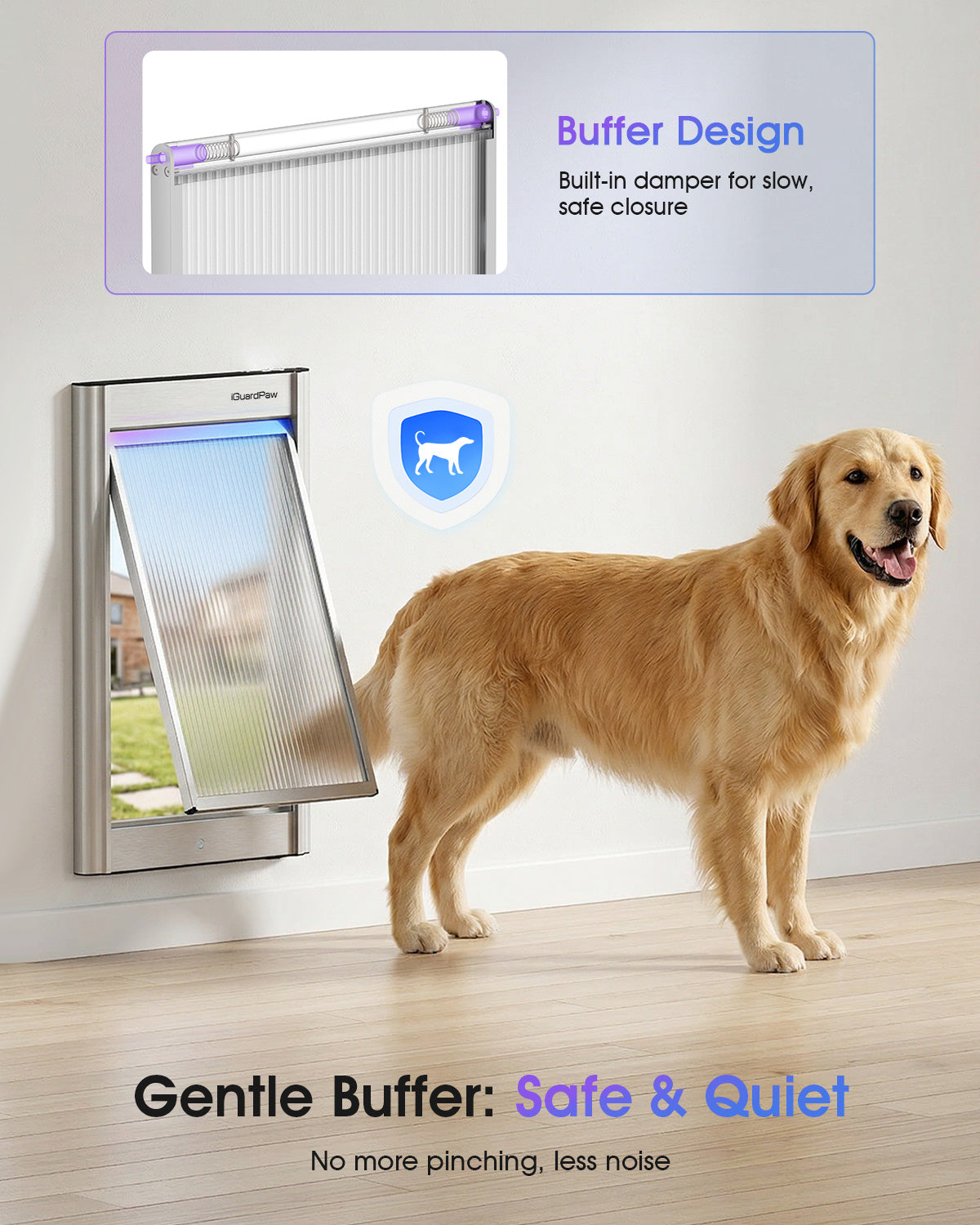 iGuardPaw Automatic Dog Door for Wall